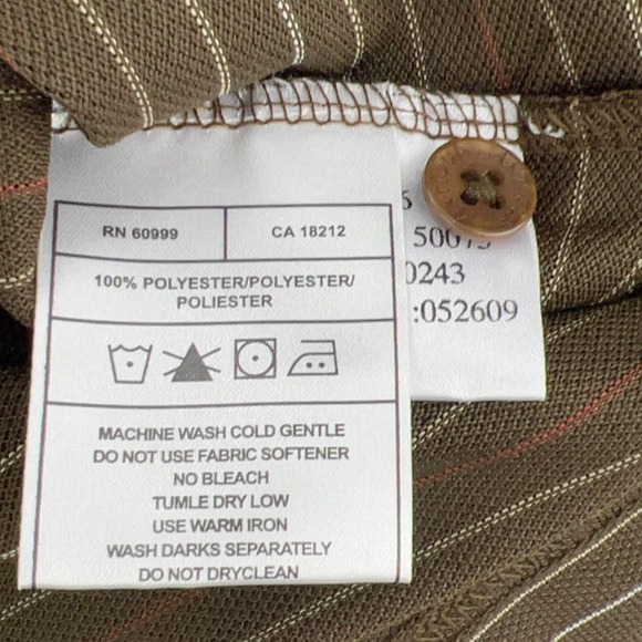 ANTIGUA Desert Dry Golf Polo Shirt Brown White Stripe Short Sleeve Mens S NWT - Picture 9 of 12